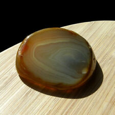 Agate Geode Half Small Polished Brown Crystal Display Stone Fine Banding 3 Inch picture