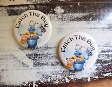 Vtg Walmart Employee Promo Advertising Pin Back Button Catch The Bug Lay's (2) picture