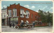 Iola KS City Hall Fire Truck Engine c1915 Postcard picture