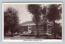 Syracuse IN-Indiana, Public Library, Vintage Postcard picture