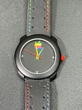 90 Rare Apple Black Face, Rainbow Logo, Leather strap, Promotional Watch  picture