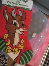 Vintage Christmas Rudolph The Red-Nosed Reindeer Stocking picture