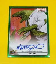 2023 UD Marvel Platinum Lizard 6/10 Artist Auto Green Rainbow SSP Mastantuono 🔥 picture