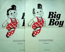 TWO 1980s Bobs Big Boy Original Restaurant  Large Food Take Out Paper Bags-E11-F picture