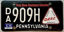 2015 Pennsylvania DARE Drug Abuse Resistance Education License Plate EXPIRED picture