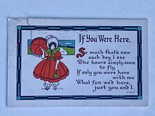 1918 posted W/2cStamp Antique Postcard “IF YOU WERE HERE” Good Cond.  picture