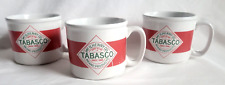 McIlhenny TABASCO Logo Ceramic Coffee Mug Soup Cups Set of 3 - GREAT picture