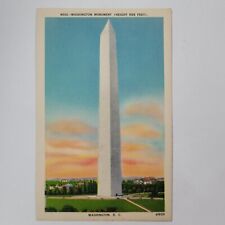 Washington Monument D.C. Vintage Linen Postcard Unposted Height 555 Feet picture