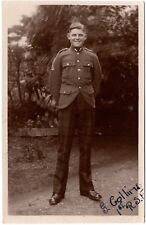 WWI 1914-18 Soldier G. Collins 1st Royal Scottish Fusiliers Real Photo Postcard picture