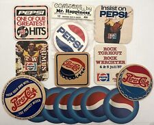 Vintage Pepsi Cola Lot Paper Coasters Double Dot Werchter Belgium Rockola Cafe picture