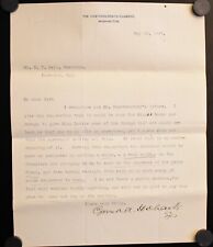 Garret A. Hobart Signed Letter Paterson NJ 1897 as US Vice President 1897-1899 picture