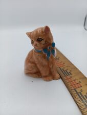 Vintage Glazed Siamese Cat Ceramic Figurine. picture