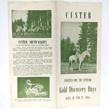 1948 Custer, South Dakota Gold Discovery Days Brochure Black Hills Indians SD 5F picture