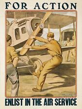 For Action - Enlist in the Air Service - WWI Air Corp Poster - 24x32 picture