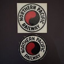 *Lot of 2” Northern Pacific Railway Monad Logo  Fiberglass Plaque & Cloth Patch picture