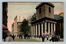 Boston MA, King's Chapel on Tremont Street Massachusetts c1910 Vintage Postcard picture