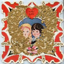 Vintage 1920s Valentine's Day Card Large 5