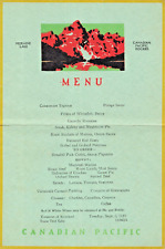 Empress of Scotland-Canadian Pacific Steamer Ship-1930 Lunch Menu-3rd Class picture