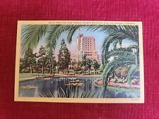 Vintage Elks Club From General Douglas MacArthur Park Los Angeles Linen Postcard picture