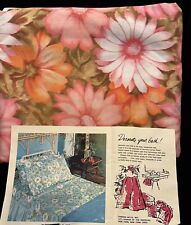 CANNON Vintage 70's HOT PINK Twin Fitted Sheet Monticello Mid Mod NIP picture