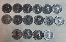 Shell's Mr. President Coin Game 9 Coins circulated Lincoln Polk Roosevelt picture