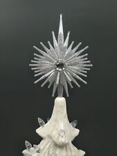 Large Silver Starburst Star Topper for Ceramic Christmas Tree  Bulbs Lights picture