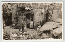 Postcard Vintage RPPC Patio of Don Toledo House in St. Augustine, Florida picture