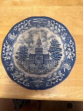 AVON Independence Hall Bicentennial Blue Plate Wedgwood England 1976 picture