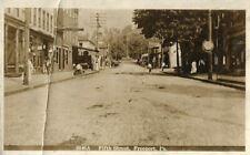 Freeport PA, Fifth Street stores, residents; nice 1911 RPPC picture