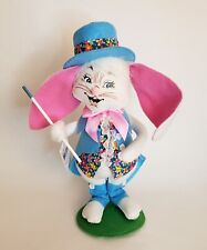 Annalee Boy Bunny Rabbit Vest Hat Stick Multi-Color Cottontail 12