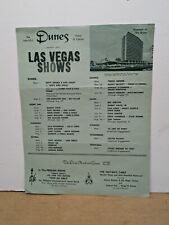 Vintage Las Vegas Shows Flyer from the early 60s picture