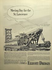 Ellicott Dredges Baltimore Dragon St Lawrence Waterway Vintage Print Ad 1954 picture