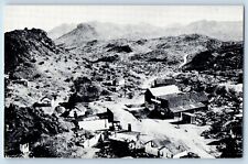 Oatman Arizona Postcard Mohave Footprints Golden Trail Aerial View 1940 Unposted picture