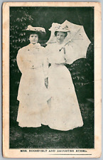 Mrs Theodore Roosevelt And Daughter Ethel 1909 Postcard picture