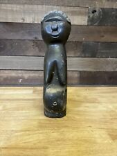Antique Signed 16” Carved Soapstone  African Fertility Sculpture picture