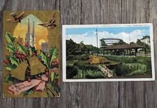 Antique Postcard Lot 1908 & 1929 With Franklin 1 Cent Stamp picture