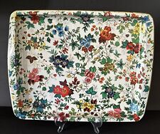 Daher Tin Serving Tray Floral Decorated Ware 11101 England 17.5