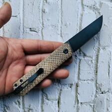 Kansept Foosa Liner Folding Knife 3.06'' 154CM Steel Blade Brown Micarta Handle picture
