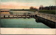 Fortress Monroe Hampton VA Virginia 1901-07 View Along Moat Bridge Postcard UNP picture