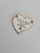 One   24mmPrada Logo Heart   with trim  Gold tone Button  Zipperpull picture
