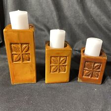 Vintage Mid-Century  Pottery Candlestick Holders - Pre-Owned picture