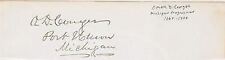 Omar Conger Michigan Congressman Antique Autograph Signature picture