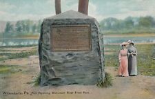 WILKES-BARRE PA - Fort Wyoming Monument River Front Park Postcard - 1909 picture