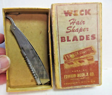 Vintage ~ Weck Hair Shaper Straight Razor by E. Weck & Company & Empty Blade Box picture