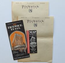 VTG c.1930s San Francisco, California Pickwick Hotel Stationary, Brochure, & Map picture