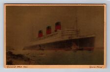 Cunard White Star Queen Mary, Ship, Transportation, Antique, Vintage Postcard picture