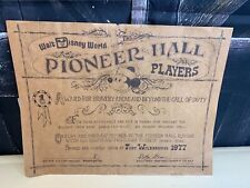 1977 WALT DISNEY WORLD Pioneer Hall Players Award Certificate Fort Wilderness picture