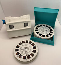 Vintage 1976 Viewmaster 44 Reels US Bicentennial Blue Handle Lever Red White picture
