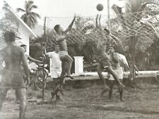 S3 Photograph Handsome Shirtless Tahitian Men Playing Volleyball 1950's picture