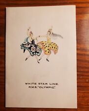 White Star Line RMS Olympic  Menu + Dance Programme 1929  steamship Titanic picture